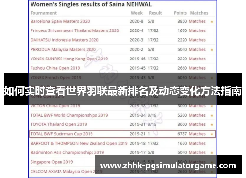 如何实时查看世界羽联最新排名及动态变化方法指南