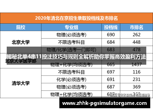 揭秘北单4串11投注技巧与规则全解析助你掌握高效盈利方法