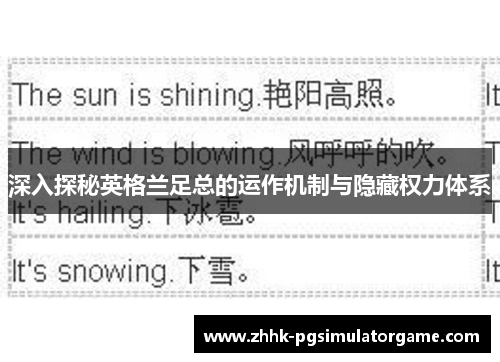 深入探秘英格兰足总的运作机制与隐藏权力体系